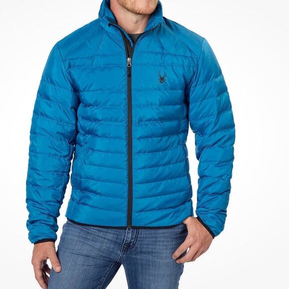 Spyder Men’s Prymo Down Jacket Concept Blue Size XL - Picture 11 of 11